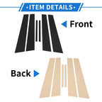 Set of 6 Door Pillar Window Trim for Kia Forte K3 (2014–2018) Black