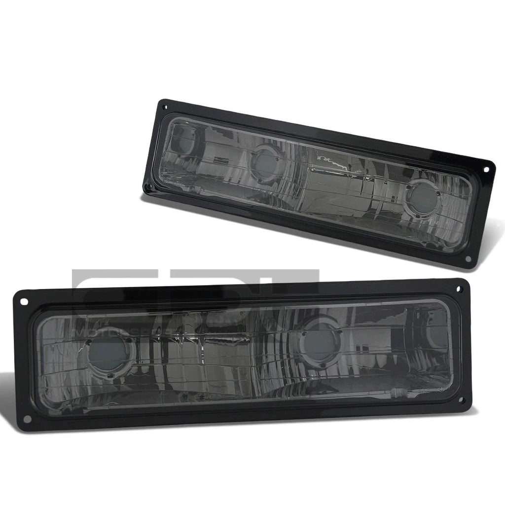 Smoke Tint Bumper Light for GMC Sierra/Chevy Silverado C/K Truck K3500 (1988–1998)