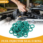Fuel Injector Seal O Ring Set of 50 for Honda KeiHin (NBR Rubber)
