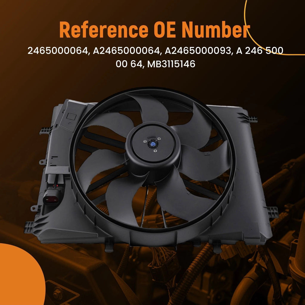 Electric Radiator Cooling Fan for Mercedes-Benz CLA250 GLA250 (2014–2020)