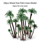 20pcs Palm Tree Models for DIY Miniature Garden Scenery