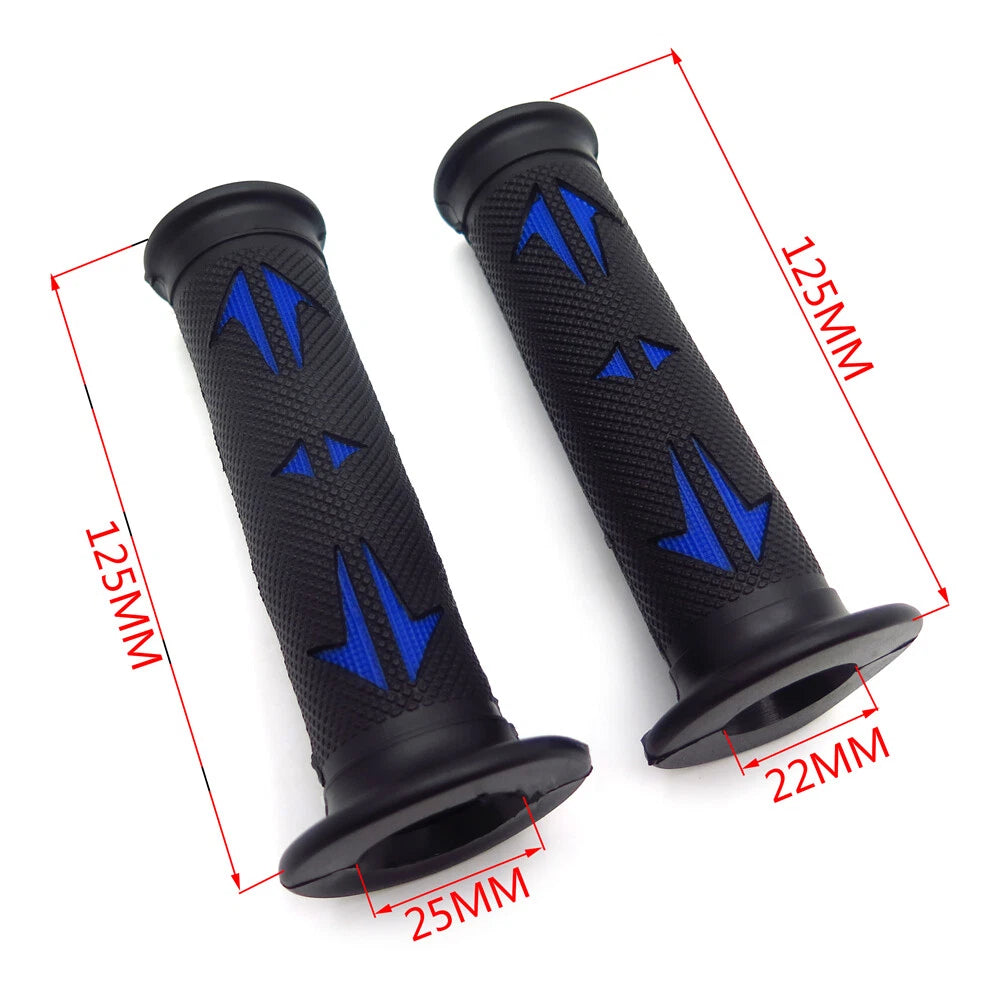 Set of 2 Rubber Hand Grips for Yamaha Dirt Bike (7/8" Left, 1" Right)