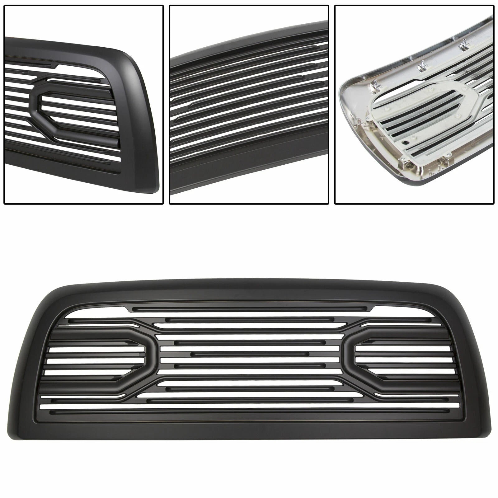 Front Matte Black Grille & Shell for Dodge RAM 2500 3500 4500 (2010–2018)