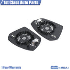 Pair of Rear View Mirror Glass with Backplate for Ford Escape (2017-2018)