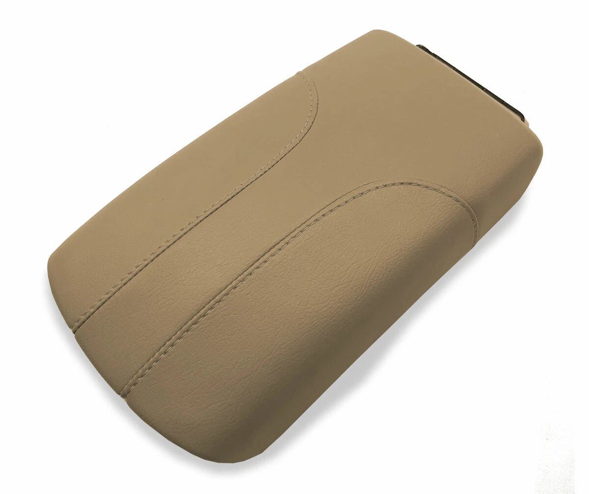Center Console Lid Armrest Cover for Nissan Rogue (2017–2020) Beige PVC Leather