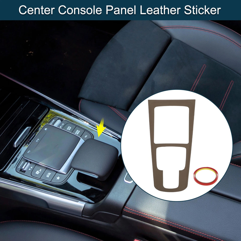 Center Console Panel Sticker for Mercedes-Benz GLA/GLB/EQA/EQB (2020–2024) Deep Brown