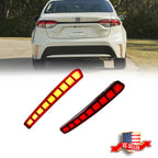 2X LED Red Rear Bumper Reflectors for Toyota Corolla (2020–2023)