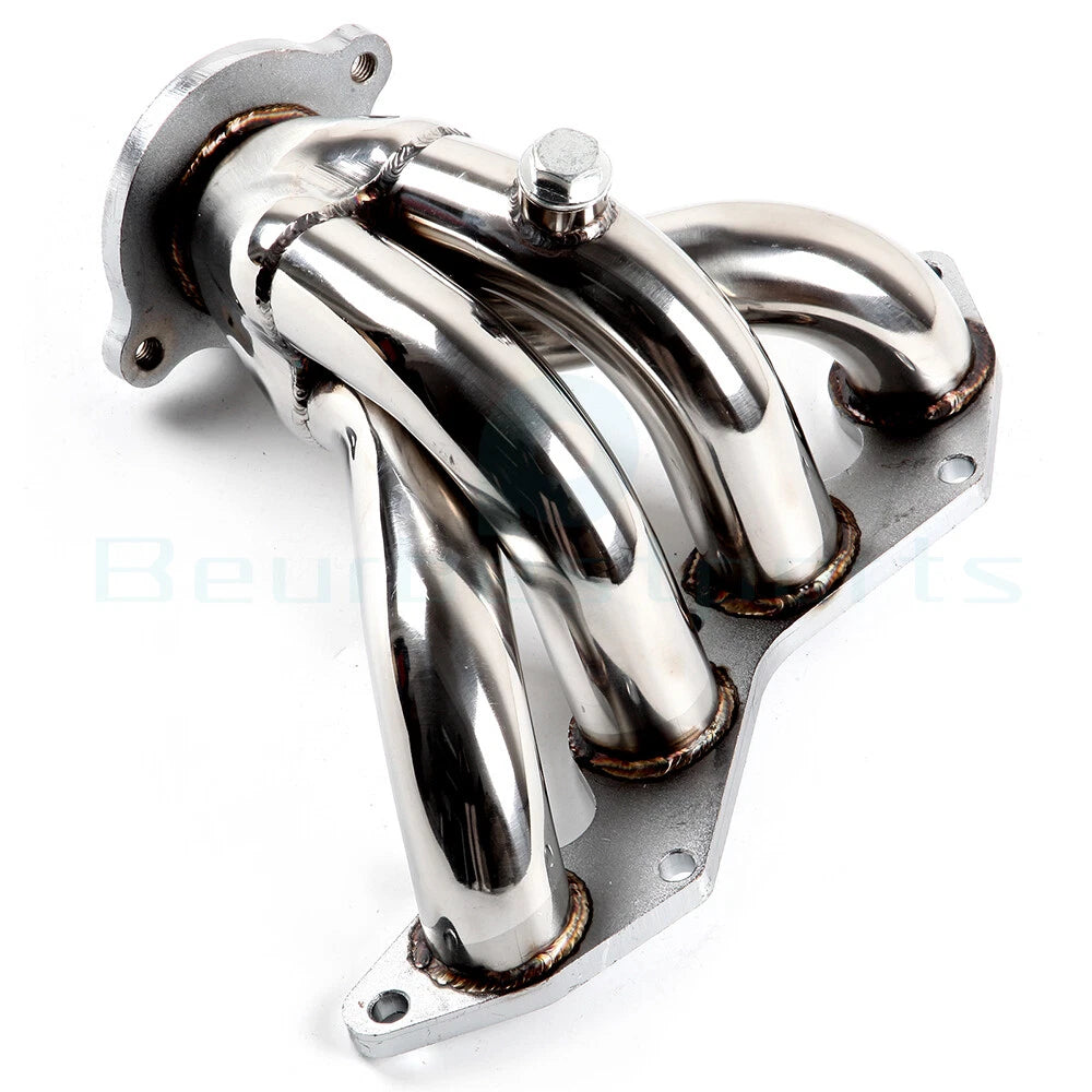 Polished Stainless Steel Racing Manifold Header Exhaust for Honda Civic EX (2001–2005)