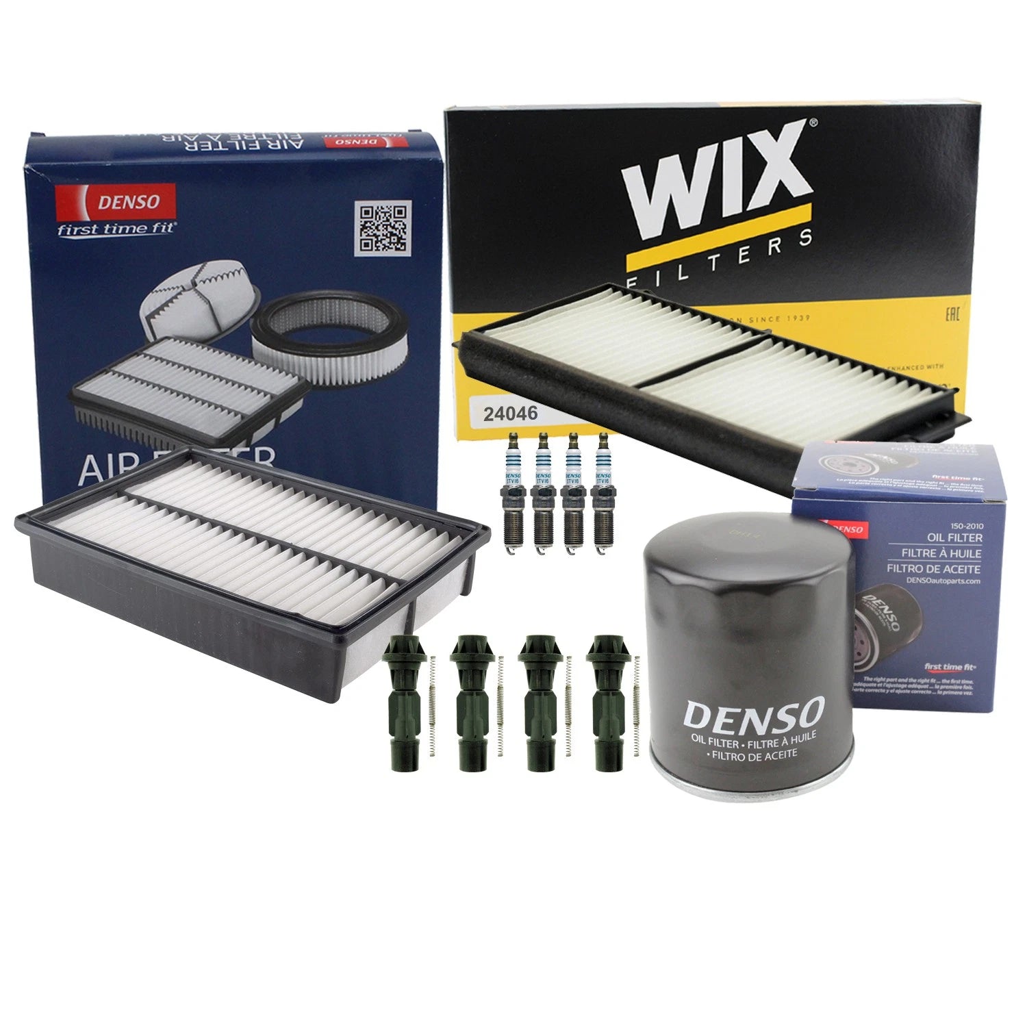 Denso Tune Up Kit with NGK Spark Plugs & Boots for Mazda 3 (2004–2023)