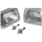 LH+RH Universal Headlights Pair w/Globes for Toyota Hilux/Hiace 1983-2005 LH=RH