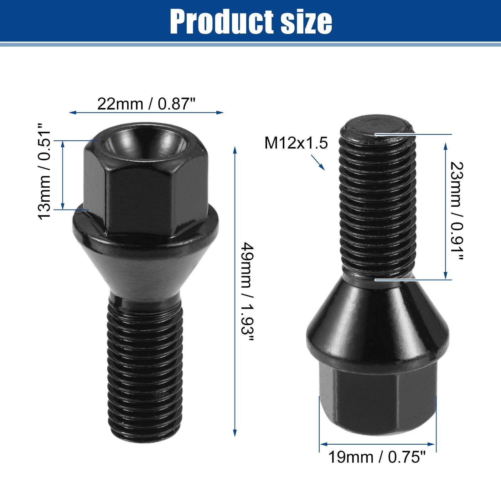 10x M12x1.5 Wheel Lug Bolt Nut for BMW E46 E90 E39 (No. 36136781150)