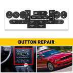 Black Radio Stereo Button Repair Decals for Ford Mustang (2005–2009)