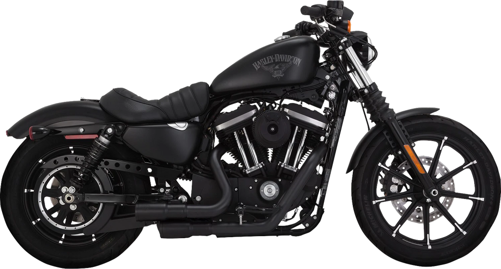 2X Vance & Hines Mini Grenades Black Exhaust for Harley XL Sportster (2014–2022)