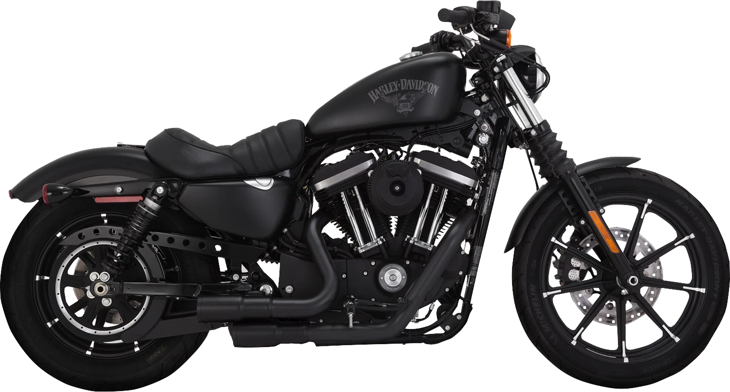 2X Vance & Hines Mini Grenades Black Exhaust for Harley XL Sportster (2014–2022)