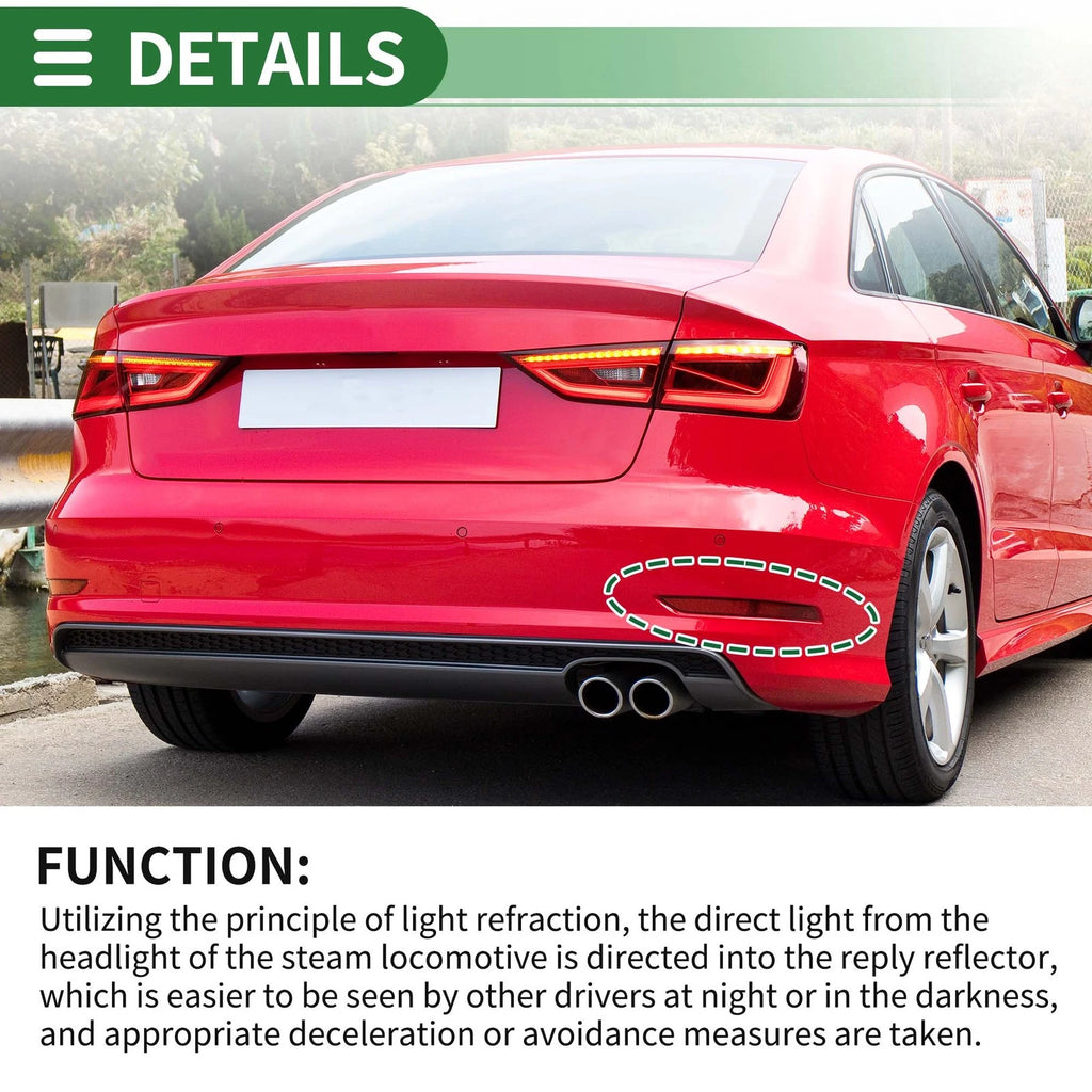 Bumper Reflector No. 8VD945106/8V5945106A for Audi A3 (2014–2016)