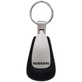 Black Leather Teardrop Keychain - Officially Licensed for Nissan