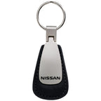Black Leather Teardrop Keychain - Officially Licensed for Nissan