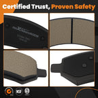 Set of 4 Front & Rear Ceramic Brake Pads for Chrysler Aspen/Dodge Durango (2007–2009) P-1084