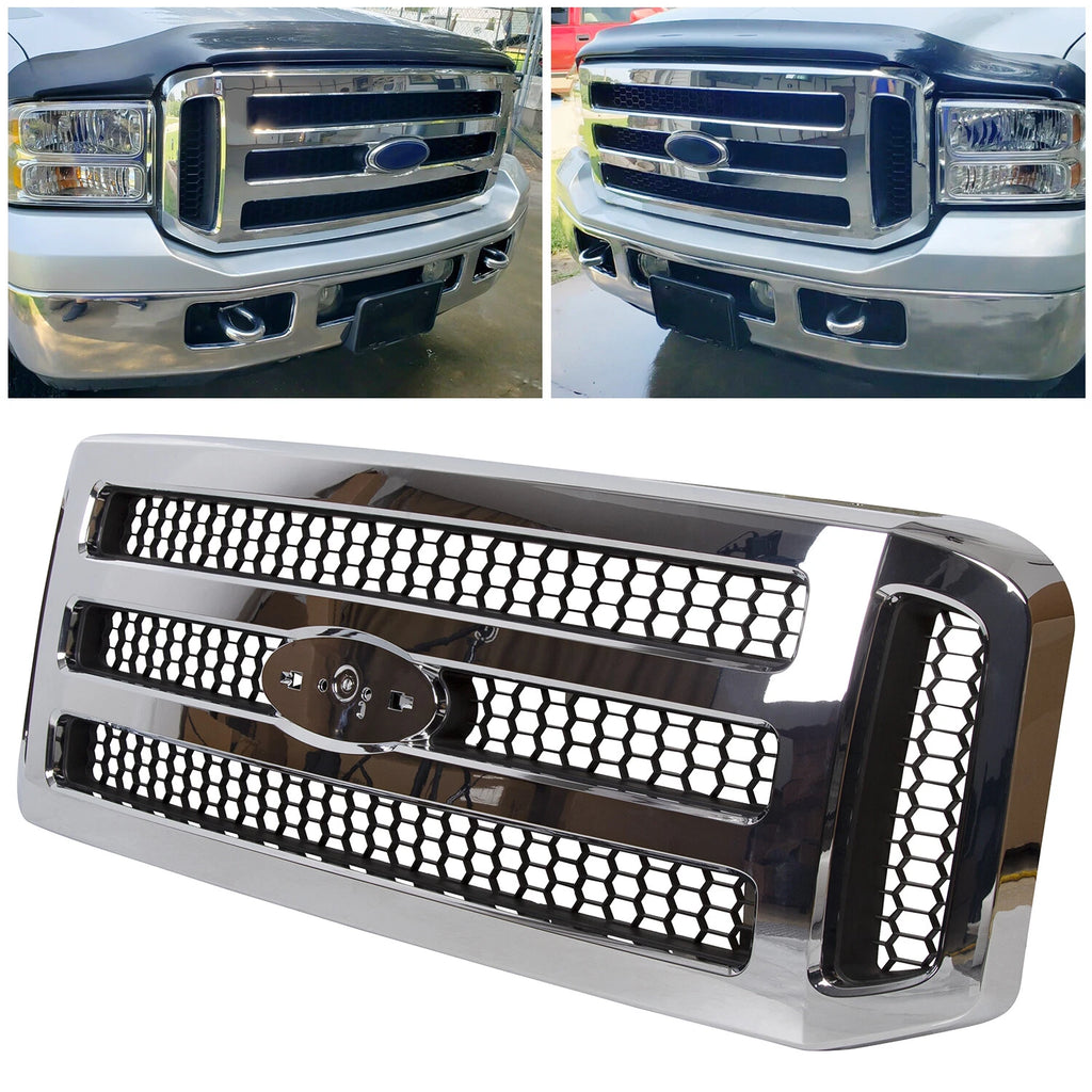 Chrome Grille for Ford Super Duty F-250 F-350 (2005–2007)