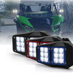 UTV Rear View Side Mirrors with LED Spot Light for Polaris RZR (2008–2021)