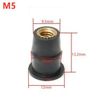 10 PCS Rubber Nuts for Motorcycle (M5)