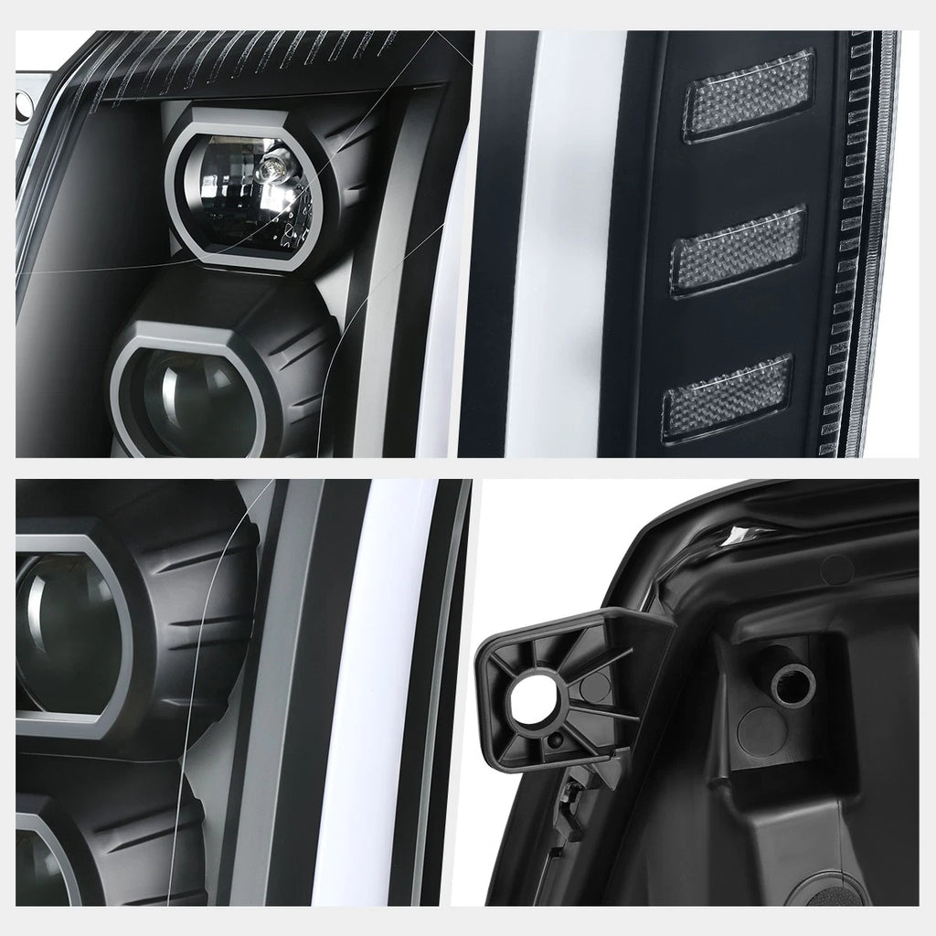 2X Full LED Tail Lights for Tacoma (2005–2015) Black Housing