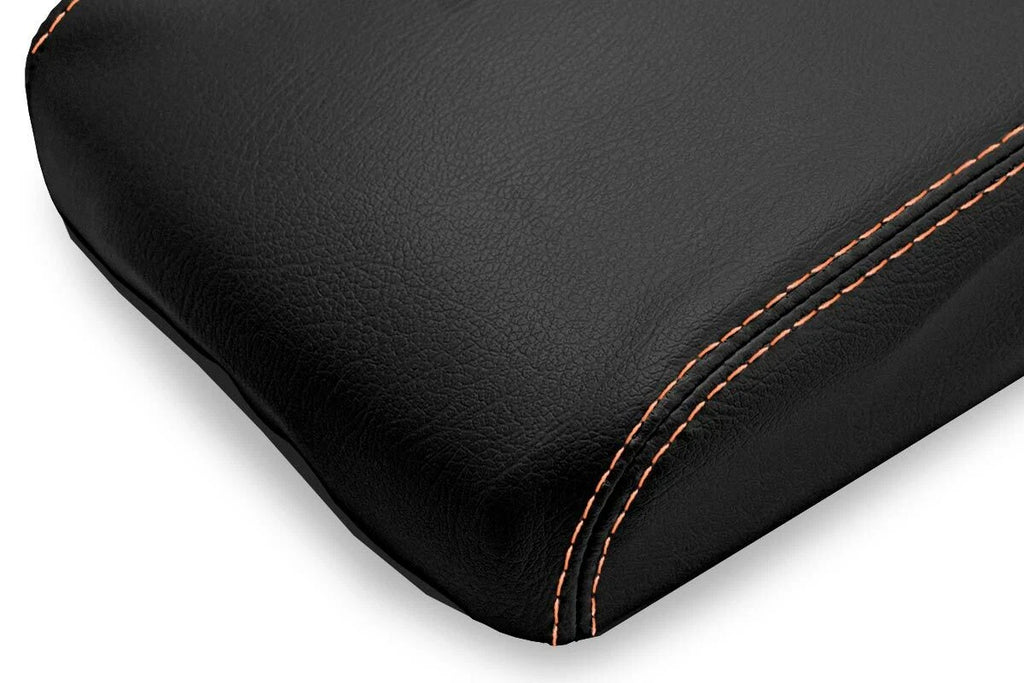 Console Lid Pull Over Cover Leather for Infiniti FX35 (2009–2012) Orange Stitch