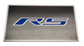 Carbon Fiber Fuse Box Cover Plate w/Dark Blue "RS" Inlay for 2016-2019 Camaro RS
