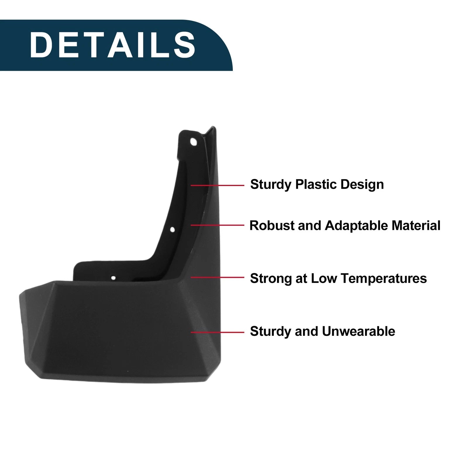 Set of 2 Mud Flaps Splash Guards for Toyota RUSH (2018–2022)