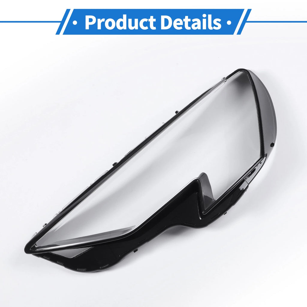 1 Pc Headlight Lens Cover for Audi A3 (2020–2022) Black