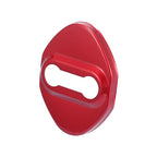 Set of 4 Door Lock Latch Striker Covers for Toyota (w/ Adhesive, Red)