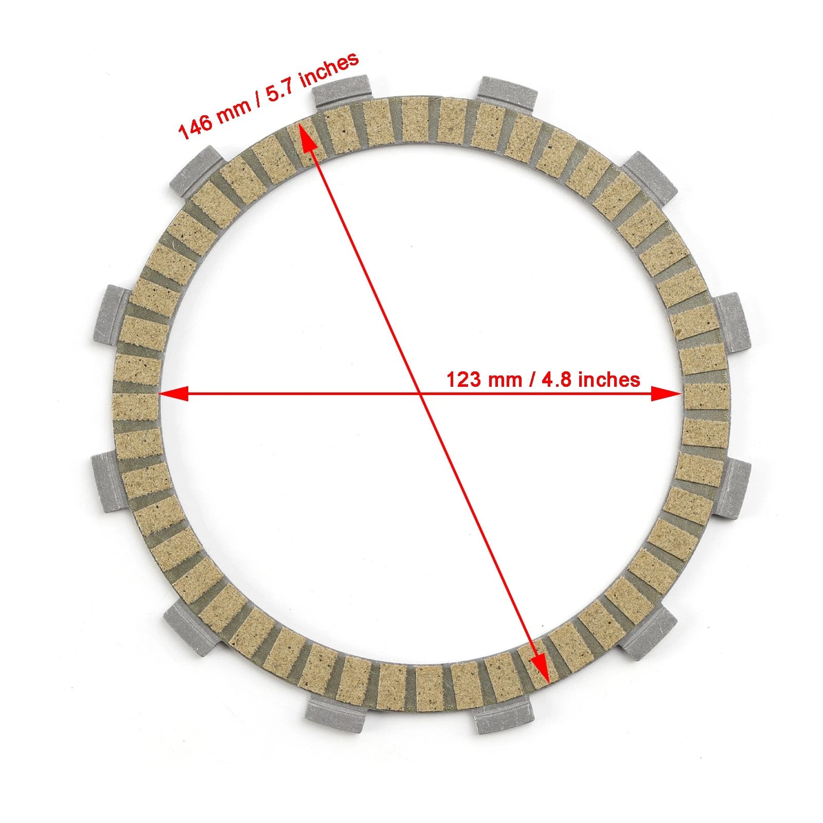 Clutch Friction Plate Kit for Kawasaki KR250 KR-I KR-IR (1988–1990)