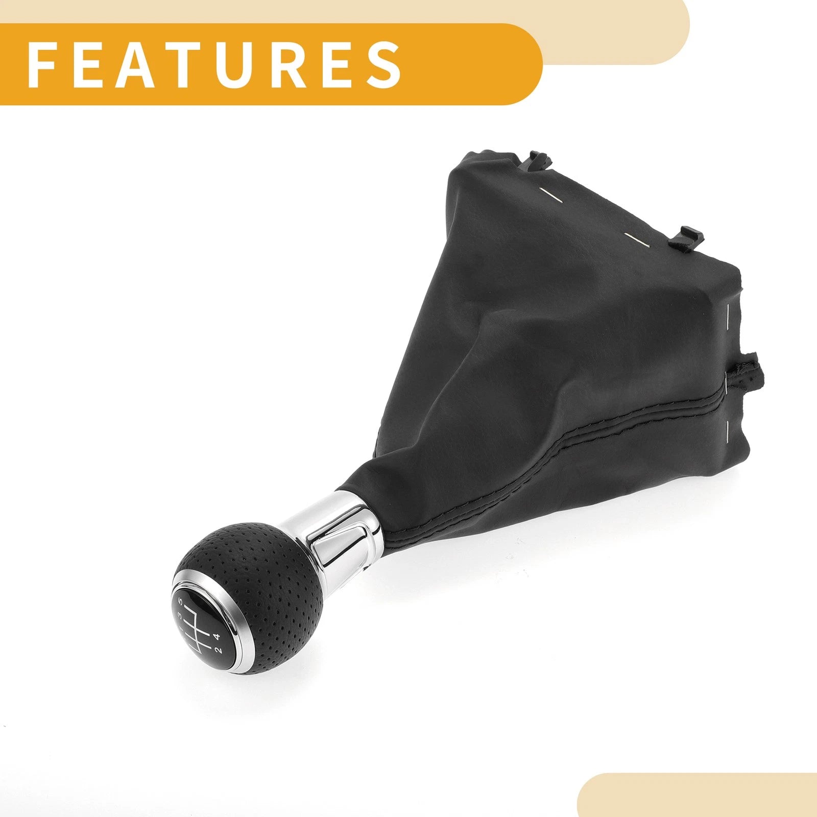 5 Speed Shift Knob with Boot Cover for Audi A3 (2008–2013)