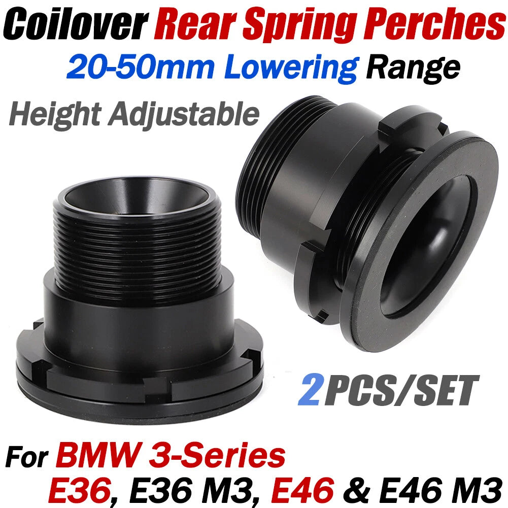 Coilover Rear Height Adjustable Spring Perches Kit for BMW E36, E46, M3 (1992–2006)