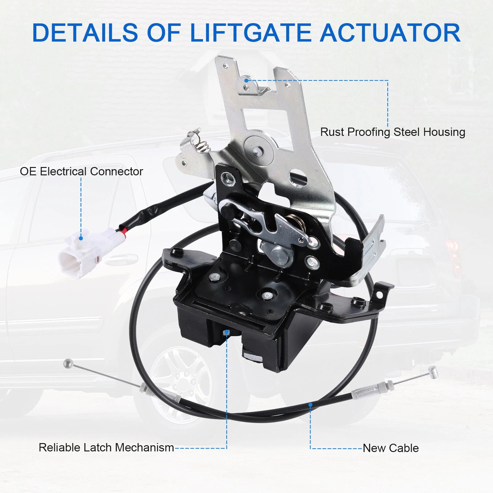 Trunk Latch with Cable for Toyota Sequoia (2001-2007)