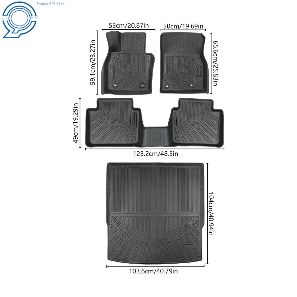 Set of 4 Floor Mats Cargo Liner for Mazda CX-50 (2023–2025) TPE All Weather