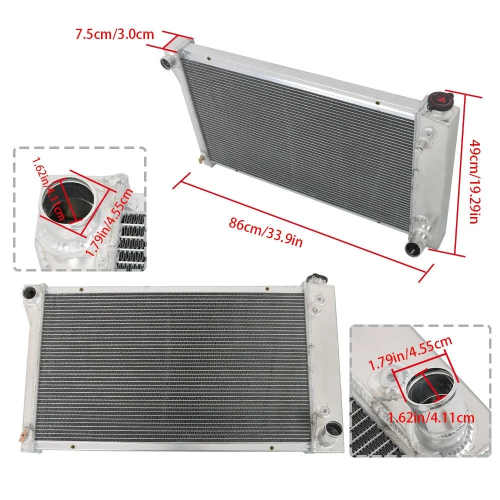 4 Row Radiator for Chevrolet C10 Suburban GMC C15/C1500 (1967–1972) CC369
