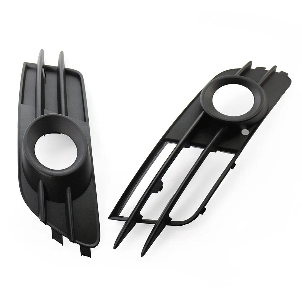 1 Pair Fog Light Grille for Audi A6 C7 (2012–2015) - Black ABS