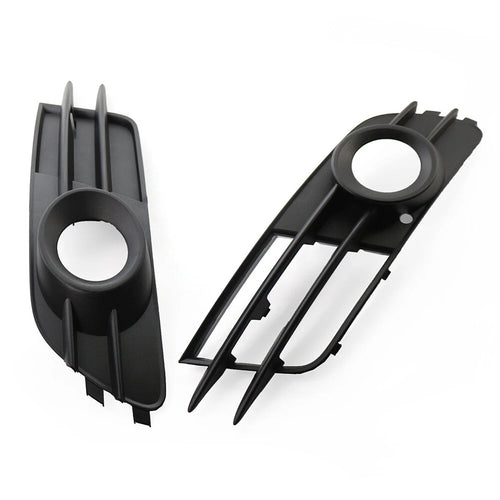 1 Pair Fog Light Grille for Audi A6 C7 (2012–2015) - Black ABS