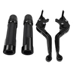 Black Extendable Brake Clutch Lever Grip Set for Honda CB1100 CB1300 (2013-2023)