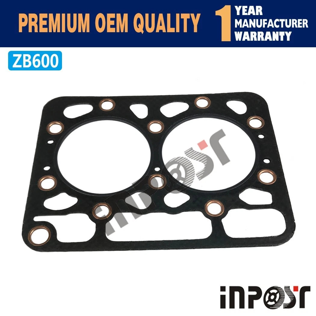 Head Gasket Kit for Kubota Z600 ZB600 Engine B4200 Tractor (Graphite)