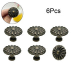 Set of 6 Antique Cabinet Door Handles for Furniture Pulls