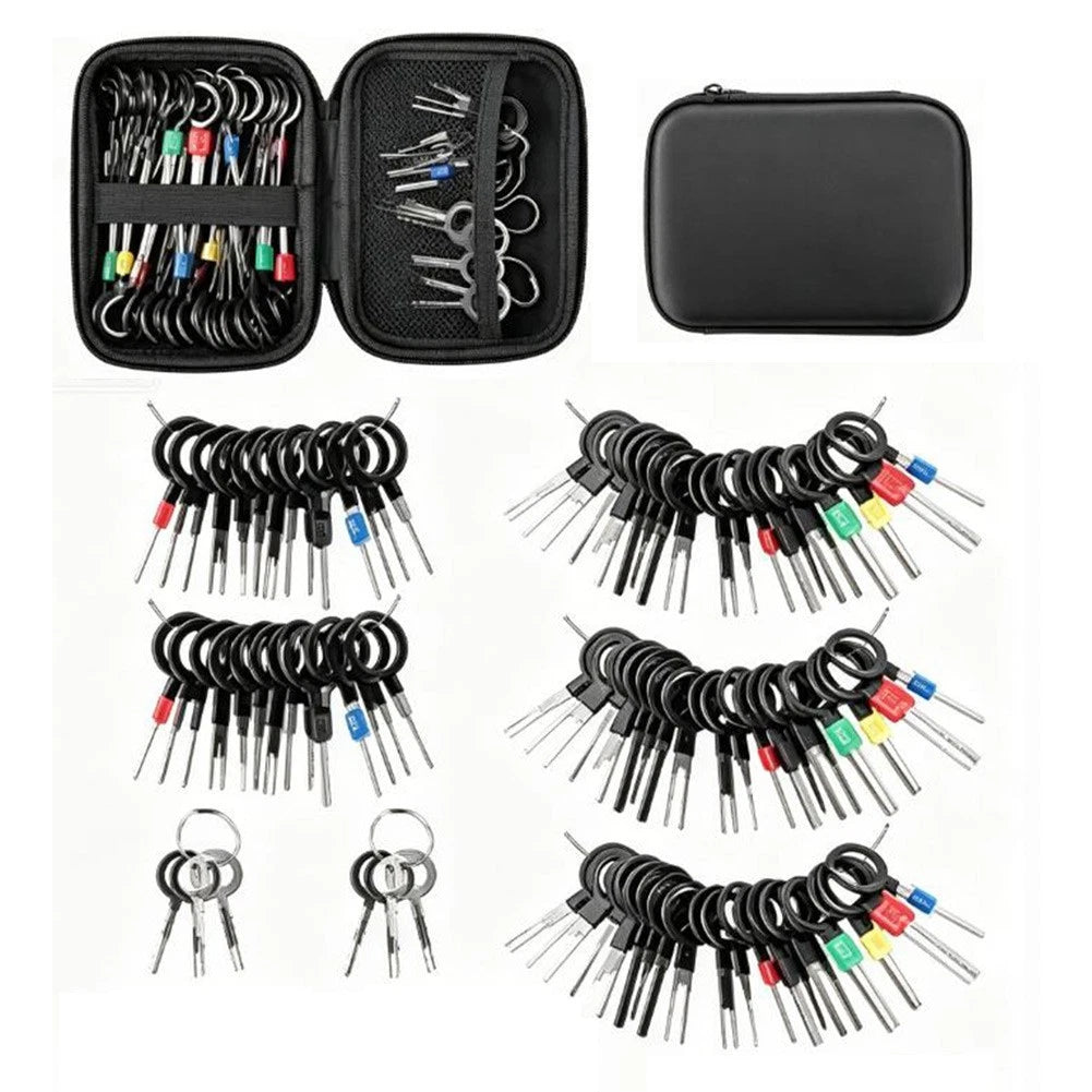 82-Piece Terminal Extraction Tool Kit for Car Audio and ECU Connectors