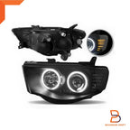 Black Projector Headlight Lamp for Mitsubishi Triton MN ML Ute (2005-2014)