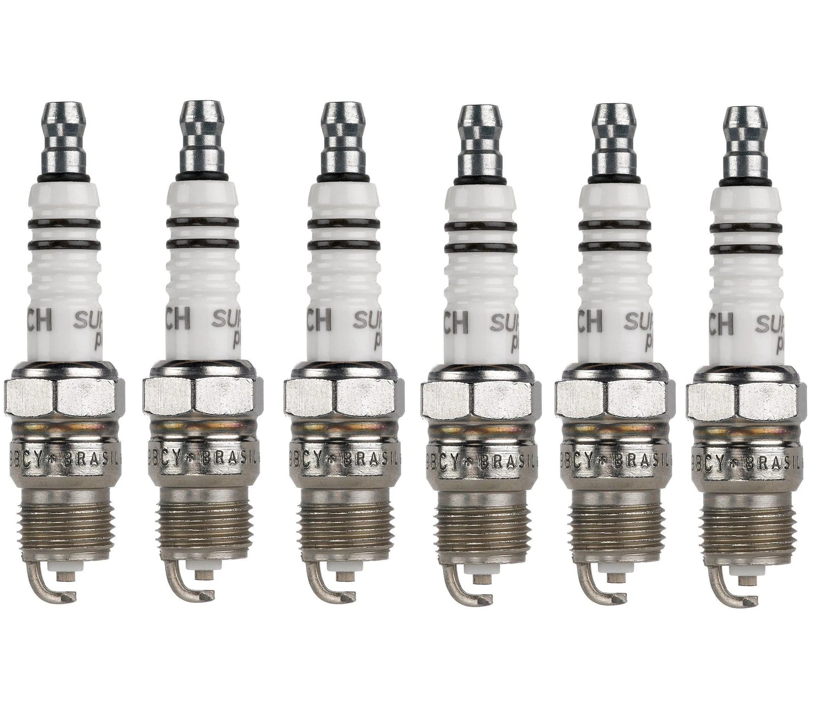 Set of 6 Bosch Super Plus Nickel Spark Plugs for Buick Chevy Ford GMC Mercury (V6 L6)