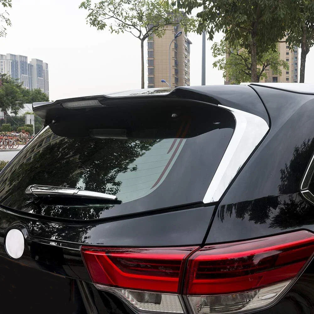 Chrome Rear Window Spoiler Wing Cover for Toyota Highlander (2014-2019)