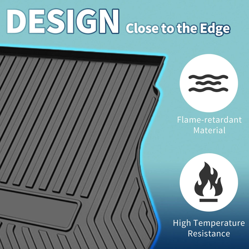 Flat Face Cargo Liner Rear Trunk Mat for Kia Forte (2018–2020) TPE