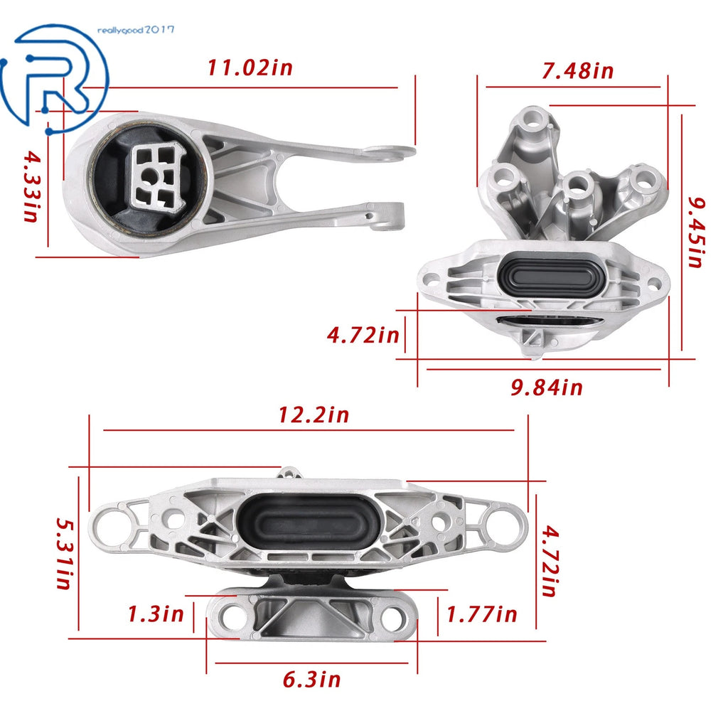 Set of 3 Engine and Transmission Mounts for Chevrolet Malibu (2017–2021)