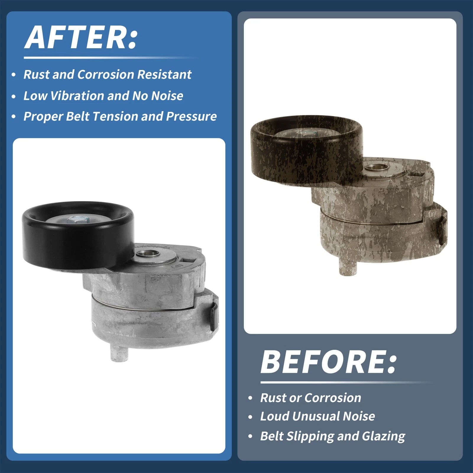 Belt Tensioner for Ford Taurus (1996–2000) No.F6DZ6B209DA/F5DE6B209DA Metal