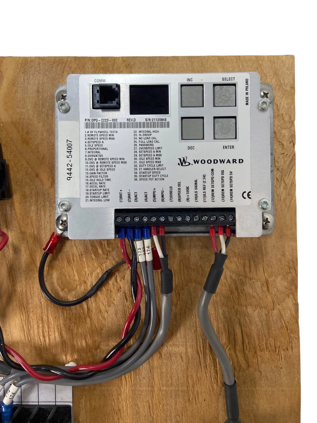 Droop Speed Controller Kit 24V for Northern Lights 22-98711 / Woodward DPG-2223-002